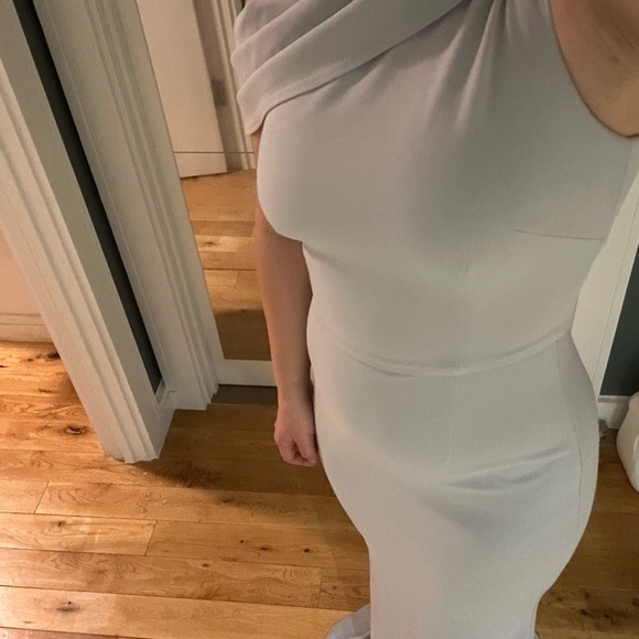 Elegant Off-Shoulder Grey Katie May Layla Gown - Picture 3 of 5